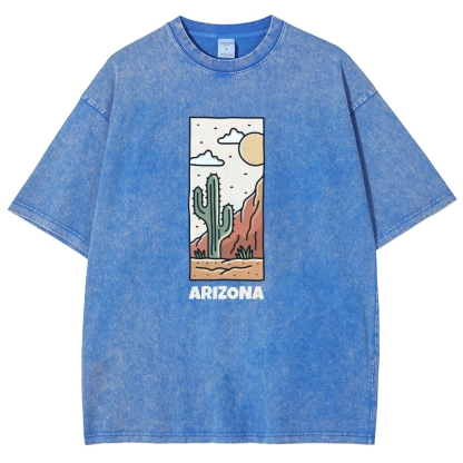 Washed T-Shirt | Landscape Unisex Fit Arizona | TIDESENCE