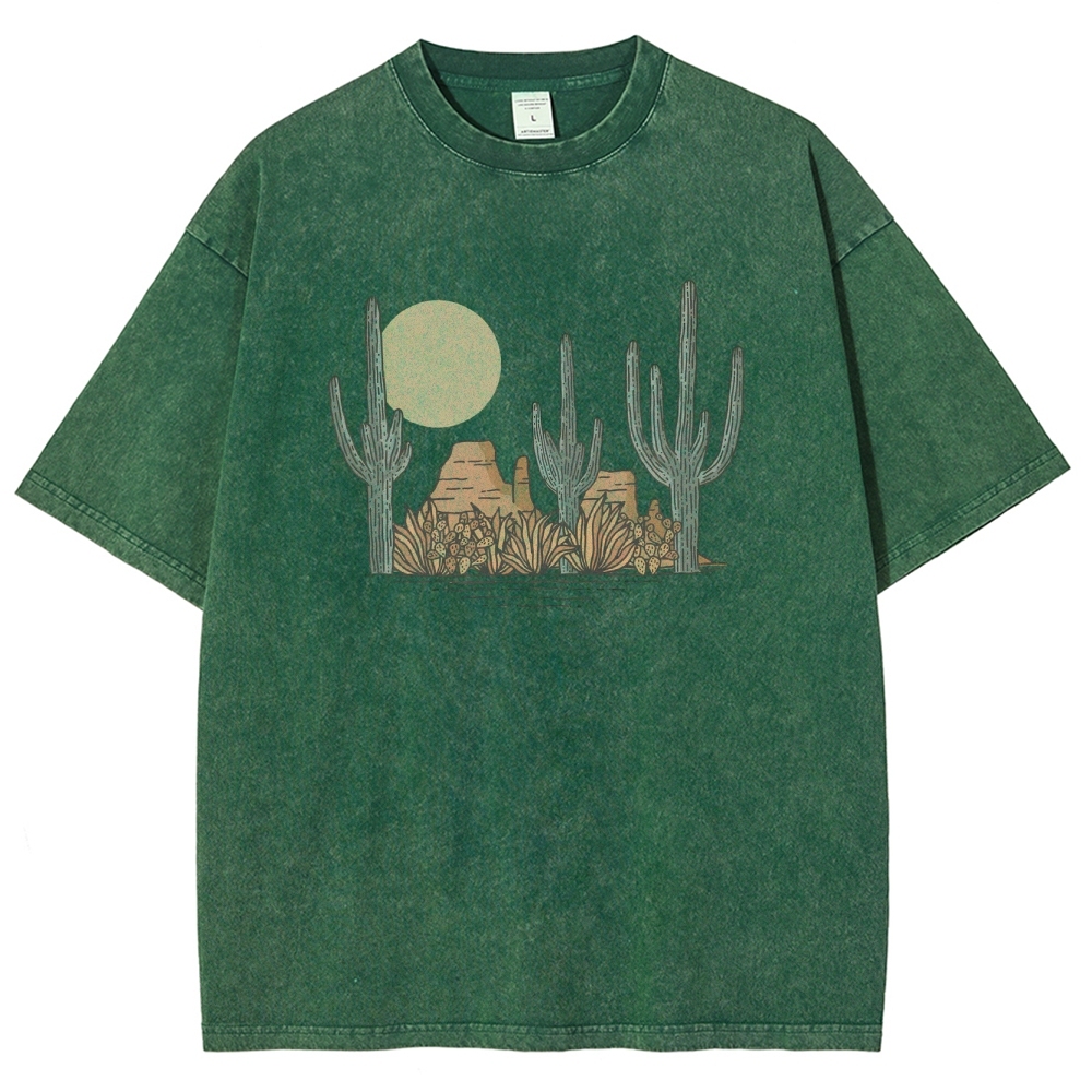 Washed T-Shirt | Landscape Desert Unisex Fit | TIDESENCE