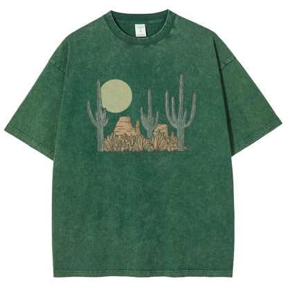 Washed T-Shirt | Landscape Desert Unisex Fit | TIDESENCE