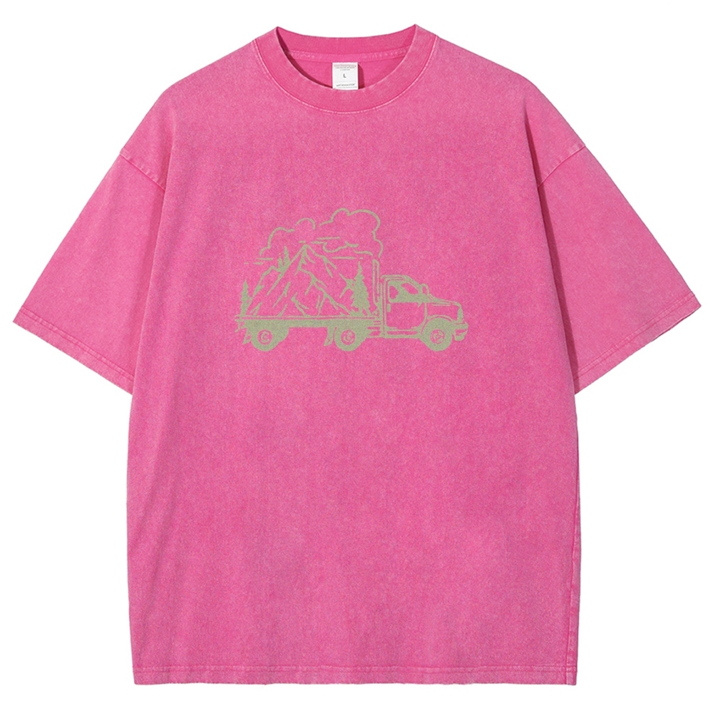 Washed T-Shirt | Forest Adventure Unisex Fit TEE | TIDESENCE