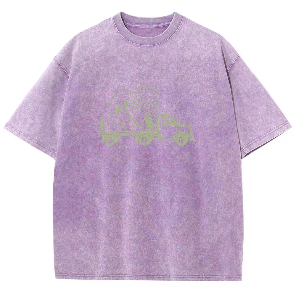 Washed T-Shirt | Forest Adventure Unisex Fit TEE | TIDESENCE