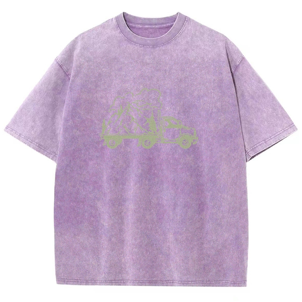 Washed T-Shirt | Forest Adventure Unisex Fit TEE | TIDESENCE