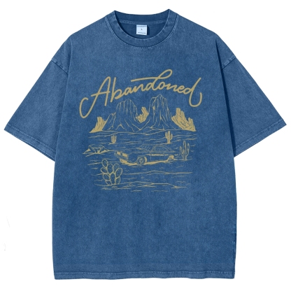 Washed T-Shirt | Desert Adventure Unisex Fit TEE | TIDESENCE