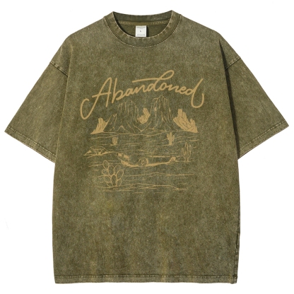 Washed T-Shirt | Desert Adventure Unisex Fit TEE | TIDESENCE