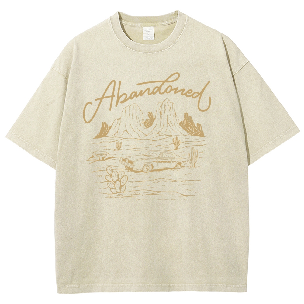 Washed T-Shirt | Desert Adventure Unisex Fit TEE | TIDESENCE