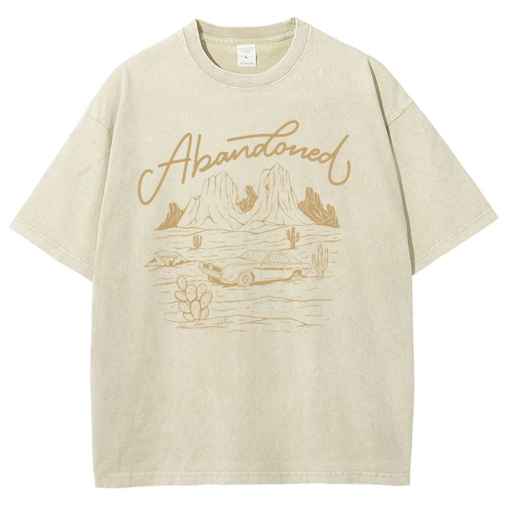 Washed T-Shirt | Desert Adventure Unisex Fit TEE | TIDESENCE