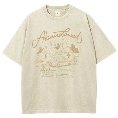 Washed T-Shirt | Desert Adventure Unisex Fit TEE | TIDESENCE