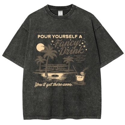 Washed T-Shirt | Unisex Fit Landscape Surf TEE | TIDESENCE