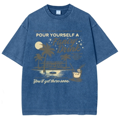Washed T-Shirt | Unisex Fit Landscape Surf TEE | TIDESENCE