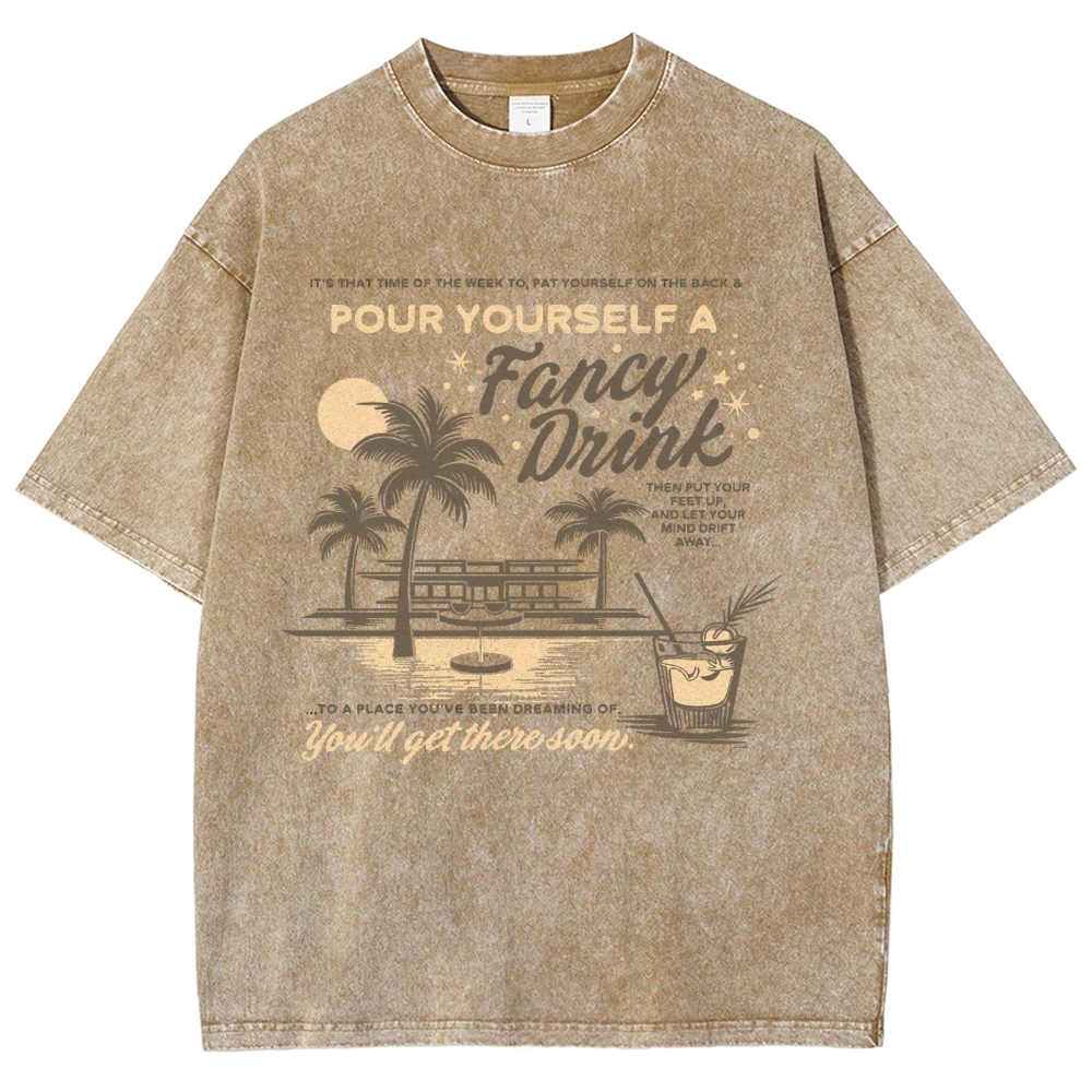 Washed T-Shirt | Unisex Fit Landscape Surf TEE | TIDESENCE