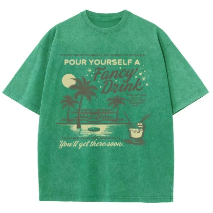 Washed T-Shirt | Unisex Fit Landscape Surf TEE | TIDESENCE