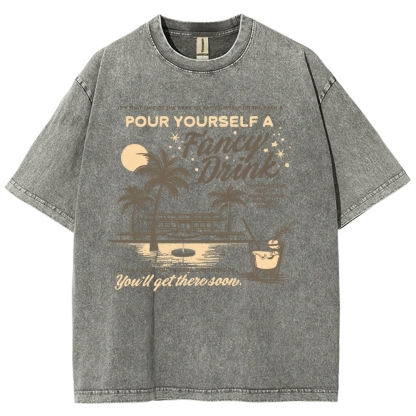 Washed T-Shirt | Unisex Fit Landscape Surf TEE | TIDESENCE