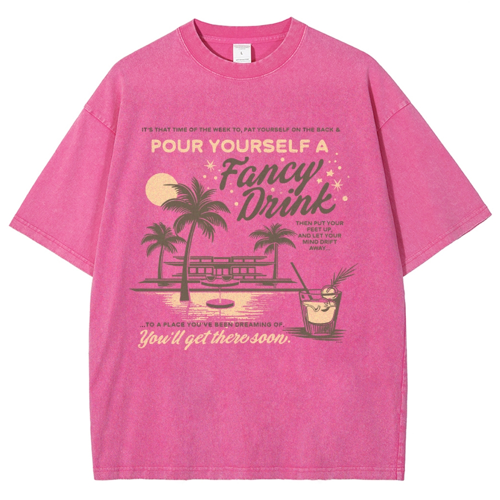 Washed T-Shirt | Unisex Fit Landscape Surf TEE | TIDESENCE