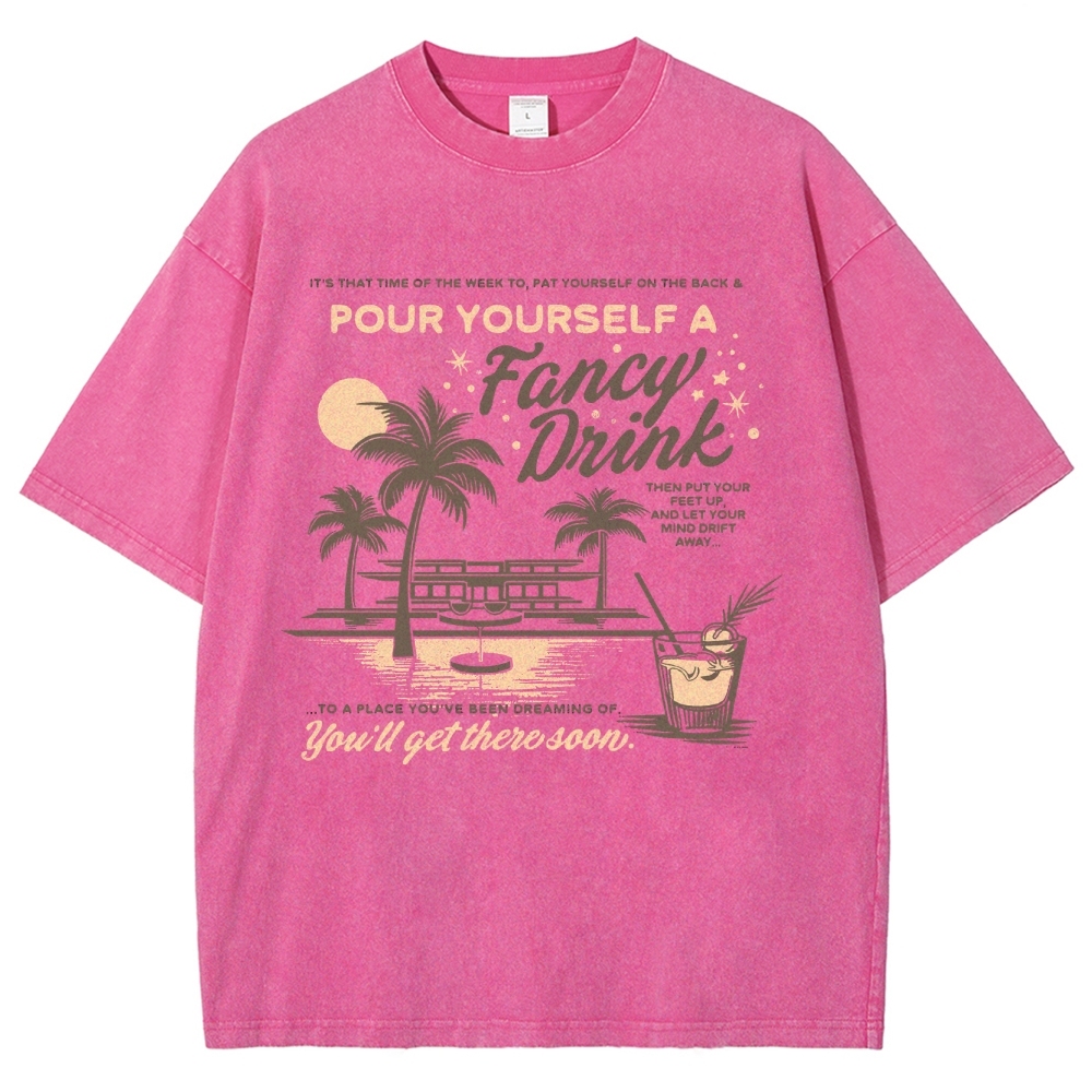 Washed T-Shirt | Unisex Fit Landscape Surf TEE | TIDESENCE