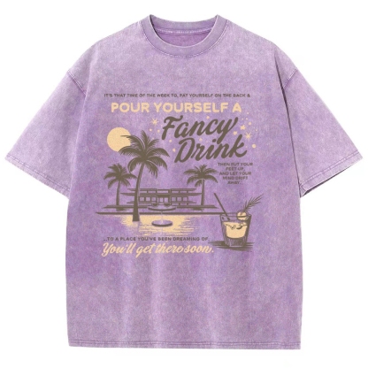 Washed T-Shirt | Unisex Fit Landscape Surf TEE | TIDESENCE