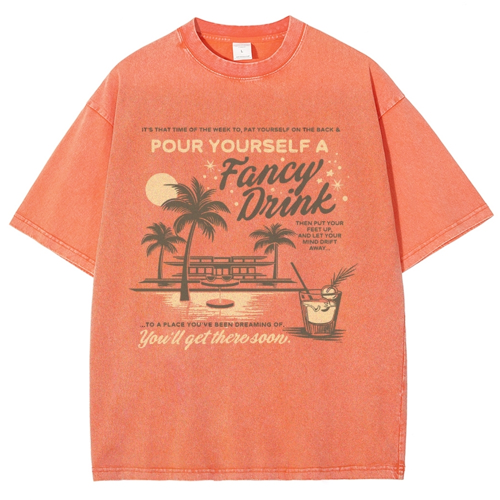 Washed T-Shirt | Unisex Fit Landscape Surf TEE | TIDESENCE