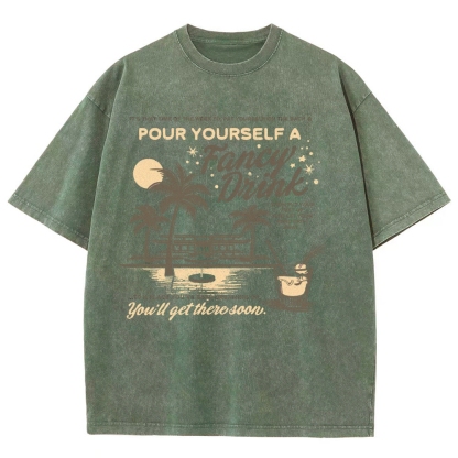 Washed T-Shirt | Unisex Fit Landscape Surf TEE | TIDESENCE