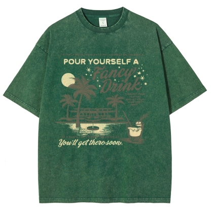 Washed T-Shirt | Unisex Fit Landscape Surf TEE | TIDESENCE