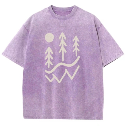 Washed T-Shirt | Unisex Fit Forest TEE | TIDESENCE