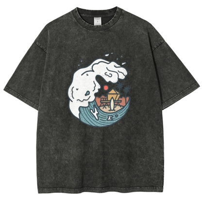 Washed T-Shirt | Unisex Fit Surf TEE | TIDESENCE