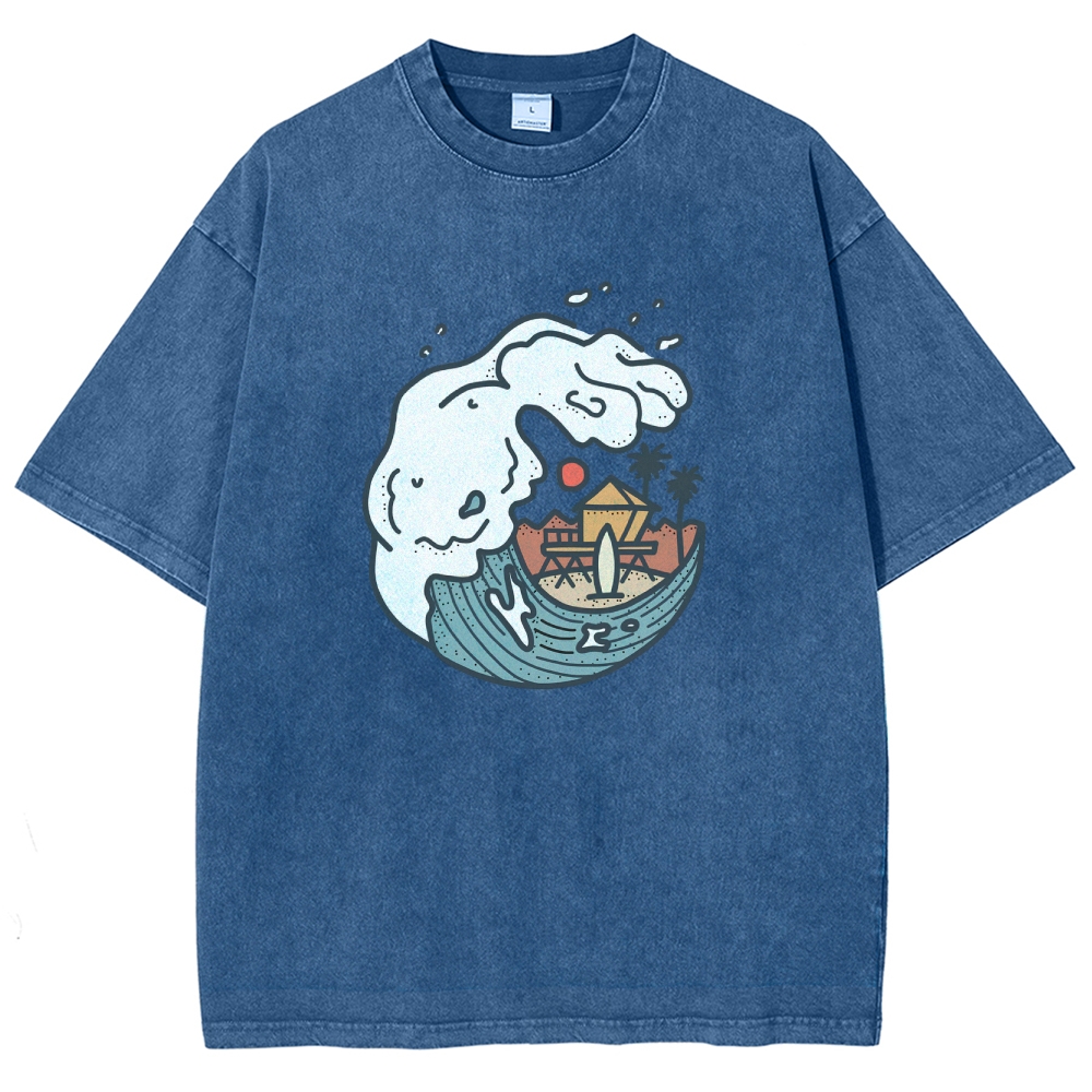 Washed T-Shirt | Unisex Fit Surf TEE | TIDESENCE