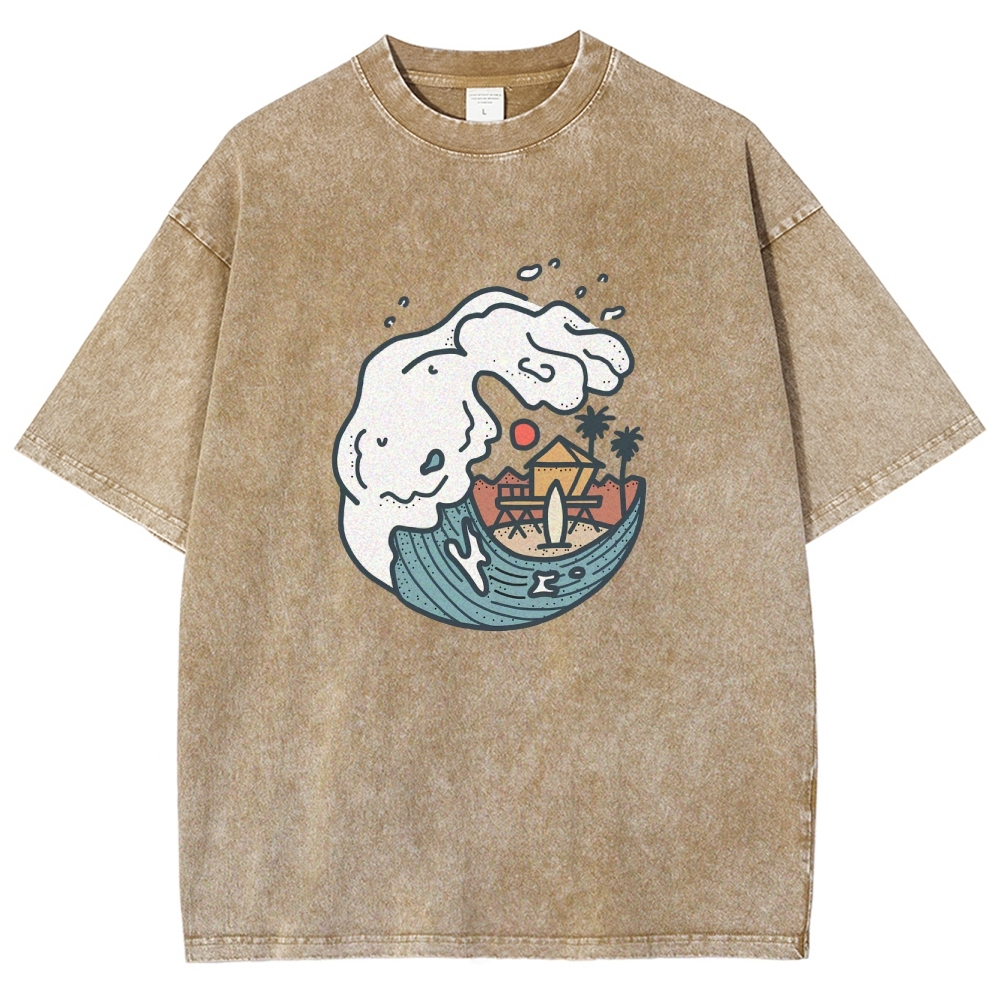 Washed T-Shirt | Unisex Fit Surf TEE | TIDESENCE