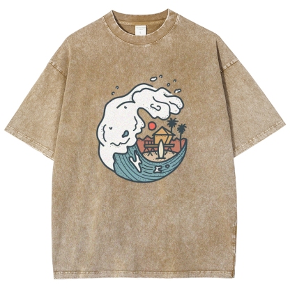 Washed T-Shirt | Unisex Fit Surf TEE | TIDESENCE