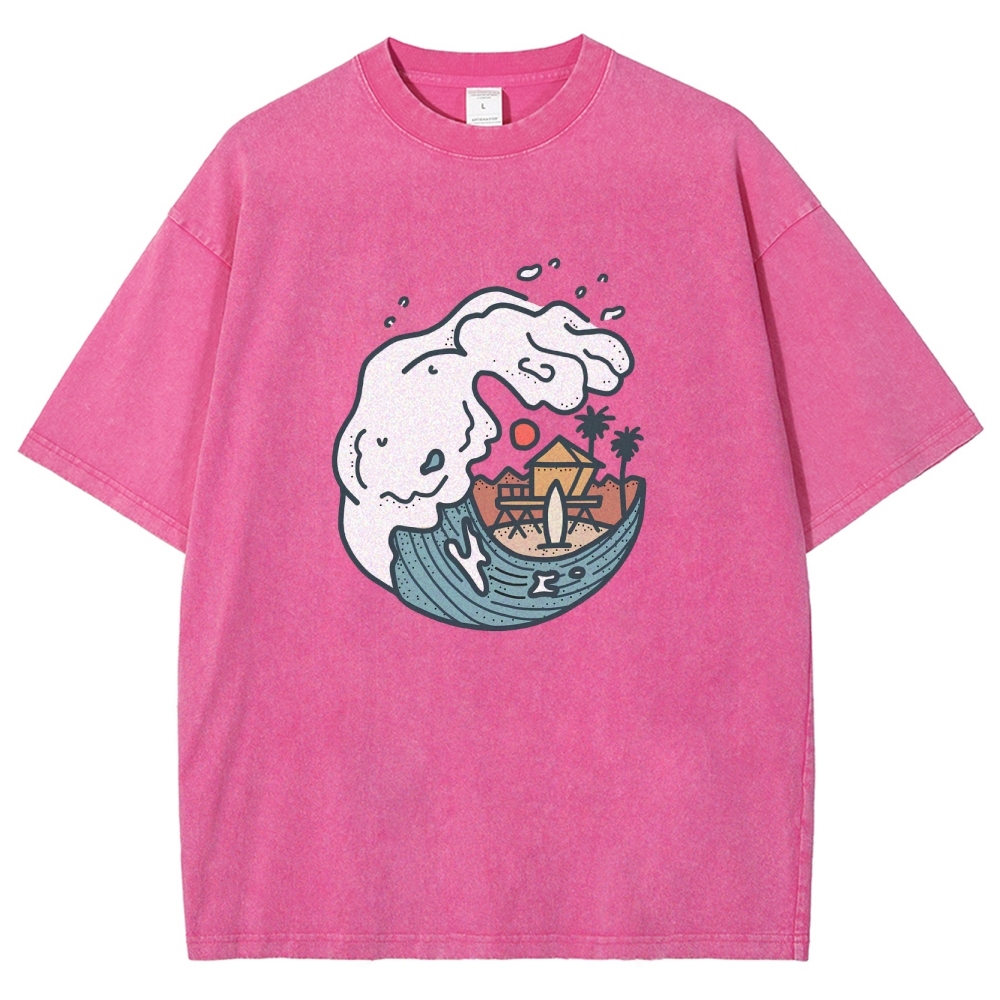 Washed T-Shirt | Unisex Fit Surf TEE | TIDESENCE