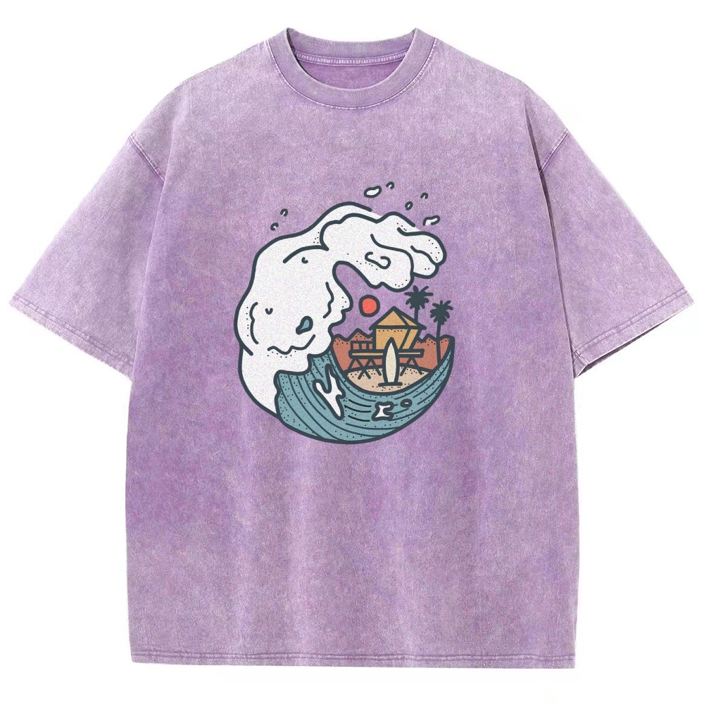 Washed T-Shirt | Unisex Fit Surf TEE | TIDESENCE