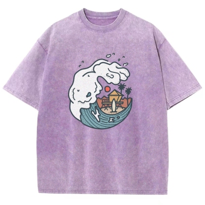 Washed T-Shirt | Unisex Fit Surf TEE | TIDESENCE