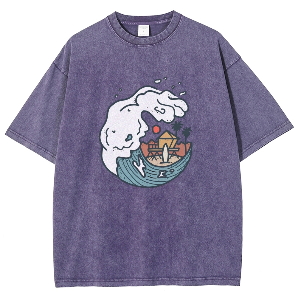 Washed T-Shirt | Unisex Fit Surf TEE | TIDESENCE