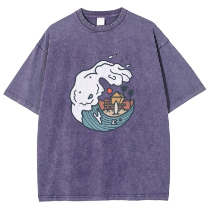 Washed T-Shirt | Unisex Fit Surf TEE | TIDESENCE