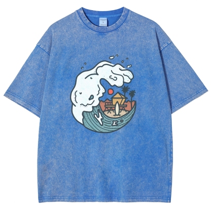 Washed T-Shirt | Unisex Fit Surf TEE | TIDESENCE