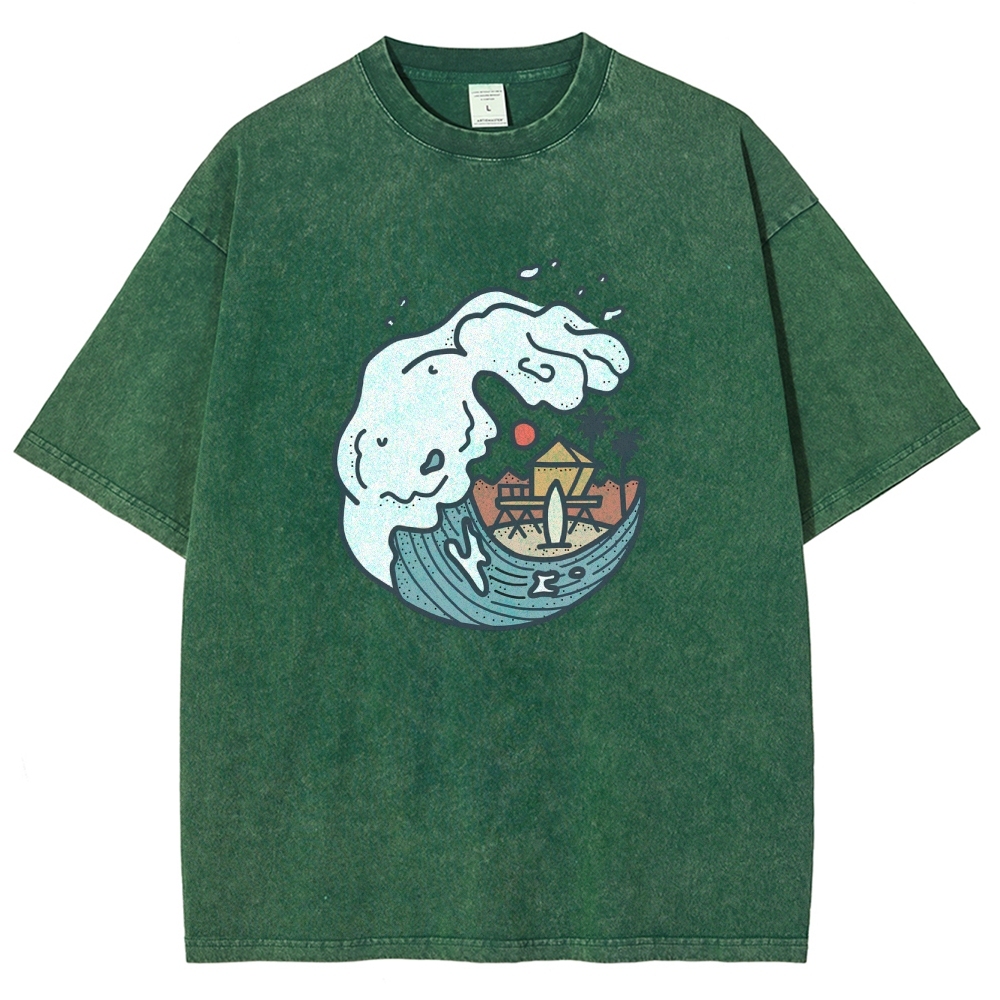 Washed T-Shirt | Unisex Fit Surf TEE | TIDESENCE