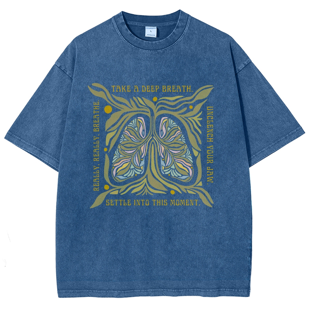 Washed T-Shirt | Unisex Fit Graphic Tee | TIDESENCE