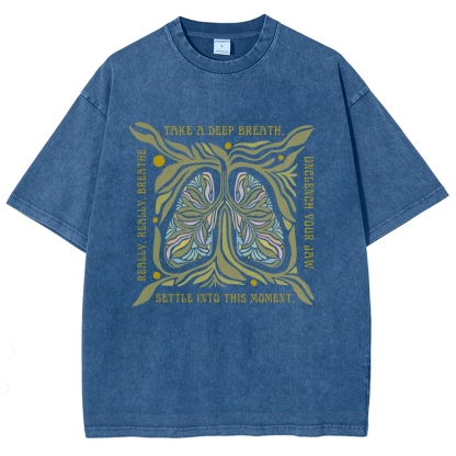 Washed T-Shirt | Unisex Fit Graphic Tee | TIDESENCE