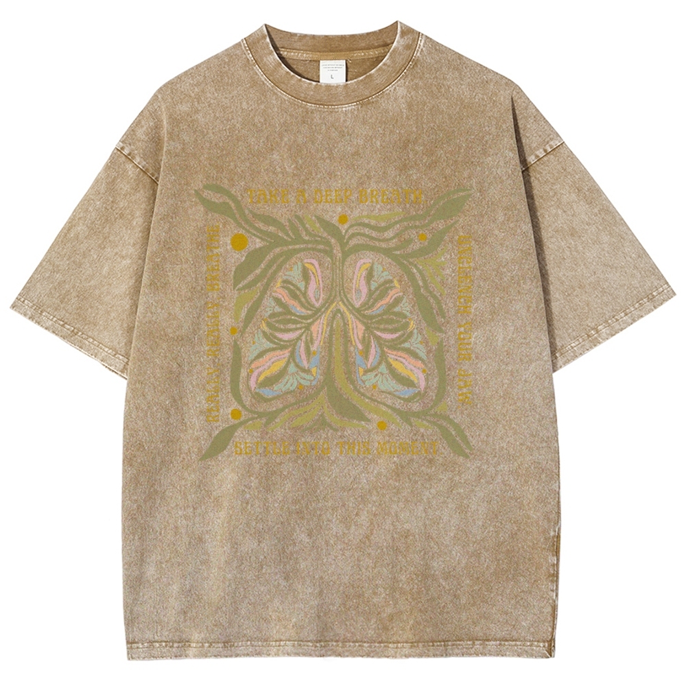 Washed T-Shirt | Unisex Fit Graphic Tee | TIDESENCE