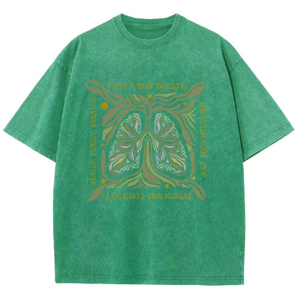 Washed T-Shirt | Unisex Fit Graphic Tee | TIDESENCE