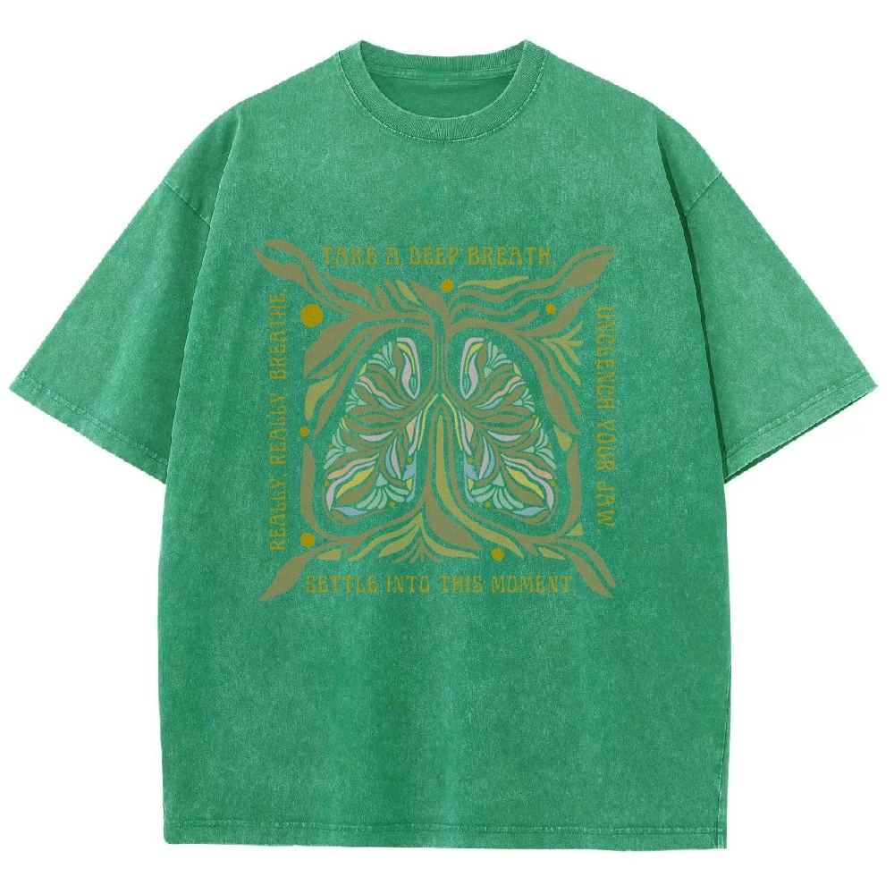 Washed T-Shirt | Unisex Fit Graphic Tee | TIDESENCE