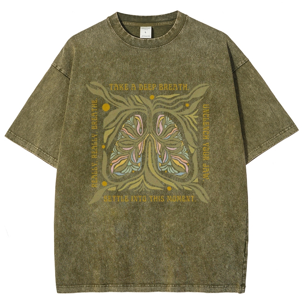 Washed T-Shirt | Unisex Fit Graphic Tee | TIDESENCE