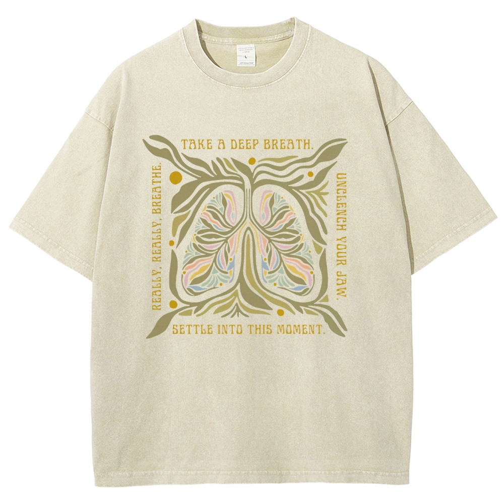 Washed T-Shirt | Unisex Fit Graphic Tee | TIDESENCE