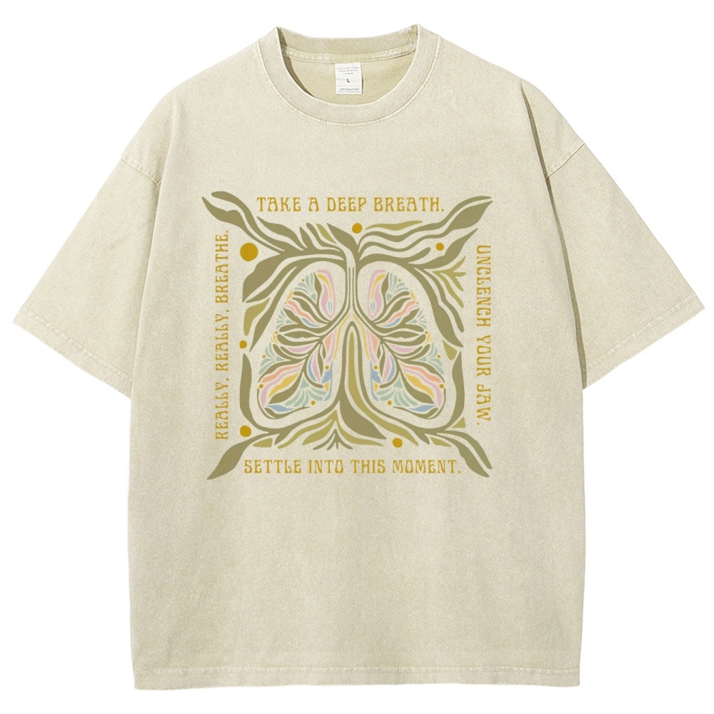 Washed T-Shirt | Unisex Fit Graphic Tee | TIDESENCE