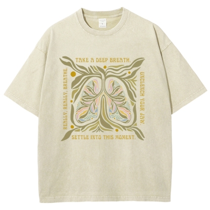 Washed T-Shirt | Unisex Fit Graphic Tee | TIDESENCE