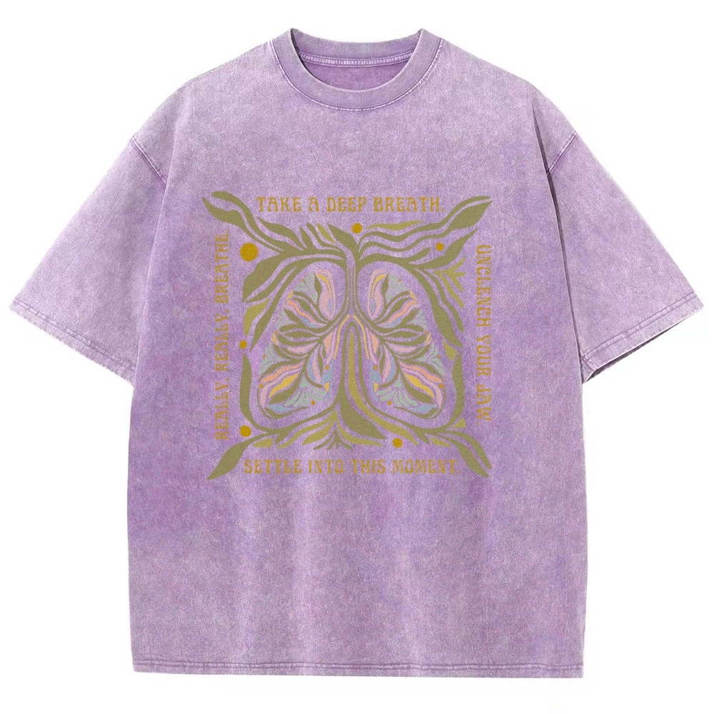 Washed T-Shirt | Unisex Fit Graphic Tee | TIDESENCE