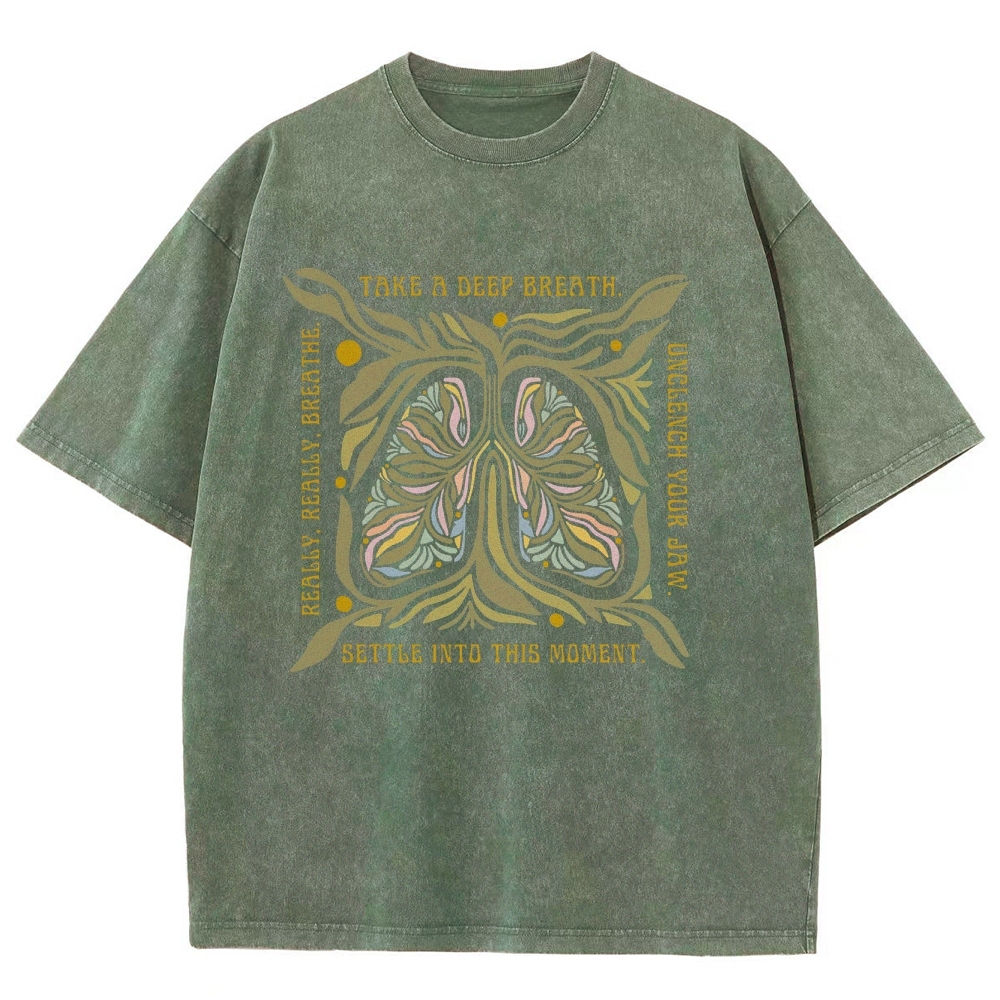Washed T-Shirt | Unisex Fit Graphic Tee | TIDESENCE