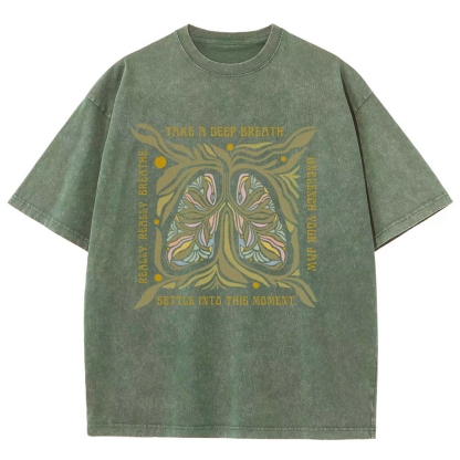 Washed T-Shirt | Unisex Fit Graphic Tee | TIDESENCE