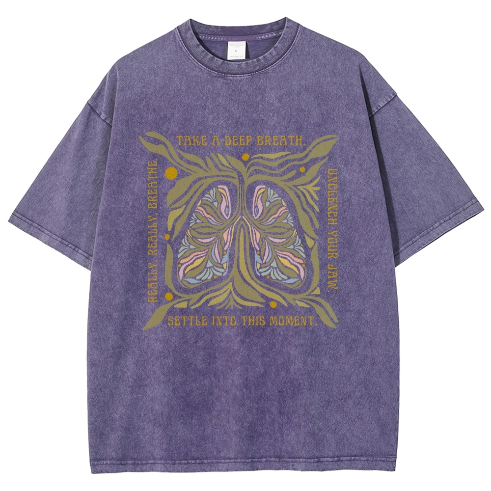 Washed T-Shirt | Unisex Fit Graphic Tee | TIDESENCE
