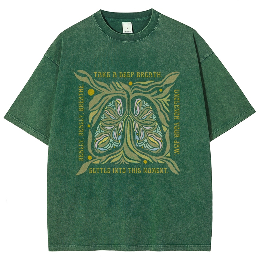 Washed T-Shirt | Unisex Fit Graphic Tee | TIDESENCE