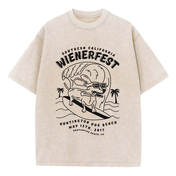 Washed T-Shirt | Southern California Wienerfest Unisex Fit Washed TEE