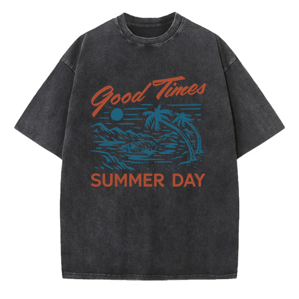 Washed T-Shirt | Good Time Summer Day Washed TEE